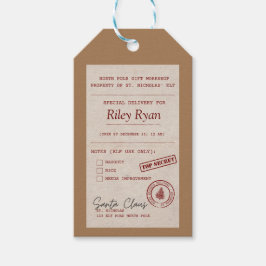 Personalisierte Geschenkmarke vom Santa Geschenkanhänger