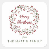 Personalisierte Geschenkmarken Quadratischer Aufkleber (Vorderseite)