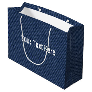 Personalisierte Geschenktasche aus falschem blauen Große Geschenktüte