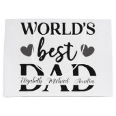 Personalisierte Geschenktasche „Bester Papa der We Große Geschenktüte (Vorderseite)