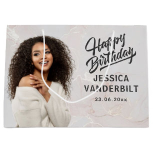 Personalisierte Geschenktasche für elegantes Foto Große Geschenktüte