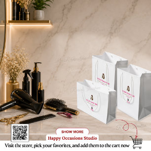 Personalisierte Geschenktasche für Hairstylisten Große Geschenktüte