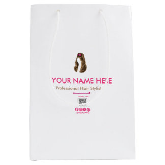 Personalisierte Geschenktasche für Hairstylisten Mittlere Geschenktüte