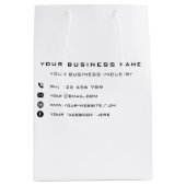 Personalisierte Geschenktasche für kundenspezifisc Mittlere Geschenktüte (Vorderseite)