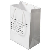 Personalisierte Geschenktasche für kundenspezifisc Mittlere Geschenktüte (Vorderseite Schrägansicht)