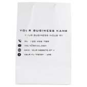 Personalisierte Geschenktasche für kundenspezifisc Mittlere Geschenktüte (Rückseite)