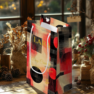 Personalisierte Geschenktasche Geometrische Kunst Mittlere Geschenktüte