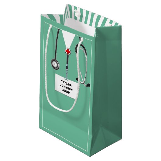Personalisierte Geschenktasche Kleine Geschenktüte (Vorderseite Schrägansicht)