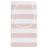 Personalisierte Geschenktasche mit rosa Streifen u Kleine Geschenktüte (Rückseite)