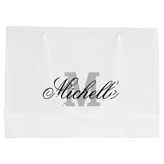 Personalisierte Geschenktasche mit schicker Bezeic Große Geschenktüte (Rückseite)
