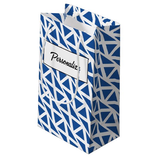Personalisierte Geschenktaschen mit schottischer F Kleine Geschenktüte (Rückseite Schrägansicht)