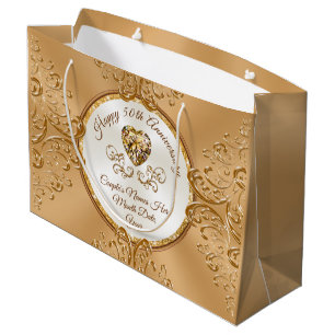 Personalisierte Geschenktaschen zum 50. Geburtstag Große Geschenktüte