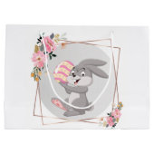 Personalisierte Geschenktüte Grauer Osterhase (Rückseite)