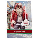 Personalisierte Geschenktüte Lustiger Weihnachtsma (Vorderseite)