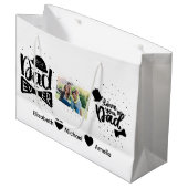 Personalisierte Geschenktüte zum Vatertag (Vorderseite Schrägansicht)
