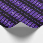 Personalisierte Geschenkwrap, Lila/Schwarz Abstrak Geschenkpapier (Ecke)