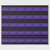 Personalisierte Geschenkwrap, Lila/Schwarz Abstrak Geschenkpapier (Flach)