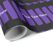 Personalisierte Geschenkwrap, Lila/Schwarz Abstrak Geschenkpapier (Rolleneckpunkt)