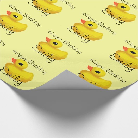 personalisierte Geschenkwrap "Rubber Ducky" Geschenkpapier (Ecke)