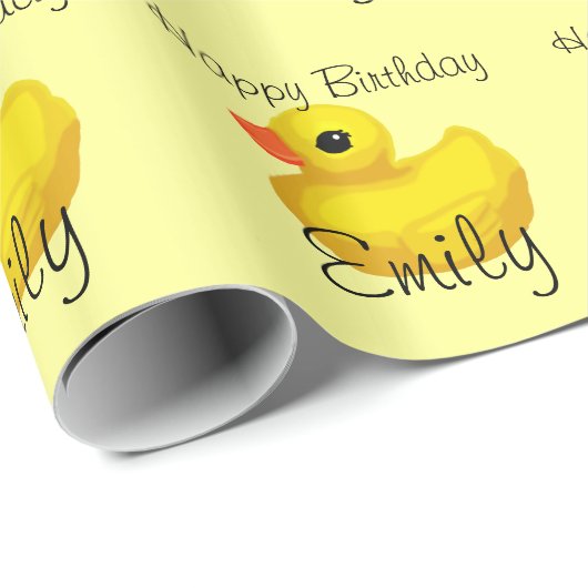personalisierte Geschenkwrap "Rubber Ducky" Geschenkpapier (Rolleneckpunkt)