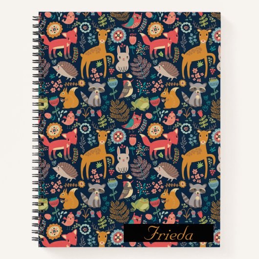 Personalisierte Geschichte im Folklore-Wald Notizblock (Vorderseite)