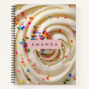Personalisierte geschlagene Vanille-Frosting Notizblock