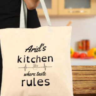 Personalisierte Geschmacksregeln Chef Koch Foodie Tragetasche