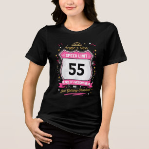 Personalisierte Geschwindigkeitsbegrenzung zum Geb Tri-Blend Shirt