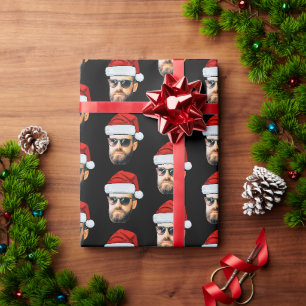 Personalisierte Gesicht Santa Hut Geschenkverpacku Geschenkpapier