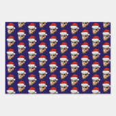 Personalisierte Gesicht Santa Hut Geschenkverpacku Geschenkpapier Set (Vorderseite 3)