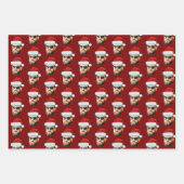 Personalisierte Gesicht Santa Hut Geschenkverpacku Geschenkpapier Set (Vorderseite 2)