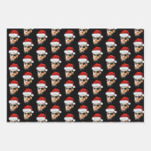 Personalisierte Gesicht Santa Hut Geschenkverpacku Geschenkpapier Set (Vorderseite)
