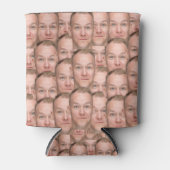 Personalisierte Gesichtserkennung Einzigartiges Fo Dosenkühler (Vorderseite)