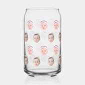 Personalisierte Gesichtshälfte 2 Fotos, benutzerde Dosenglas (Rückseite)