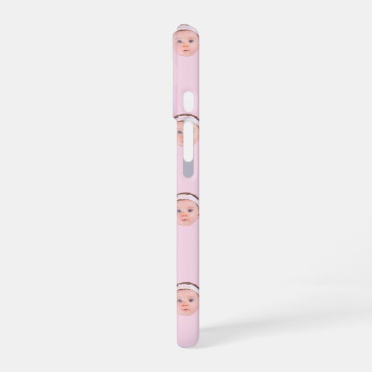 Personalisierte Gesichtshälfte 2 Fotos, benutzerde iPhone 16 Hülle (Linke Seite)