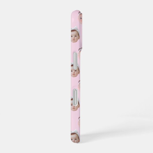 Personalisierte Gesichtshälfte 2 Fotos, benutzerde iPhone 16 Hülle (Rechte Seite)