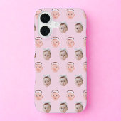 Personalisierte Gesichtshälfte 2 Fotos, benutzerde iPhone 16 Hülle