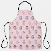 Personalisierte Gesichtshälfte 2 Fotos, benutzerde Schürze (Vorderseite)