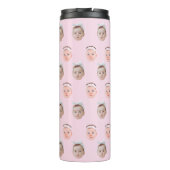 Personalisierte Gesichtshälfte 2 Fotos, benutzerde Thermosbecher (Rückseite)