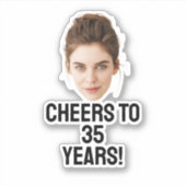 Personalisierte Gesichtspflege für Geburtstagspart Aufkleber (Vorderseite)