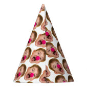 Personalisierte Gesichtssenkung Geburtstag Partyhütchen (Rückseite)