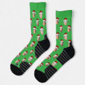 Personalisierte Gesichtssocken, Weihnachtsmannmütz Socken (Links)