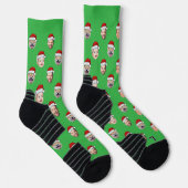 Personalisierte Gesichtssocken, Weihnachtsmannmütz Socken (Rechts)