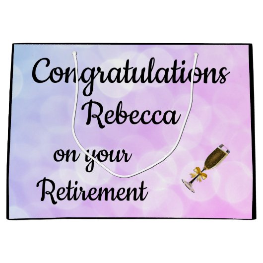 Personalisierte Gestaltung der Altersvorsorge Große Geschenktüte (Vorderseite)