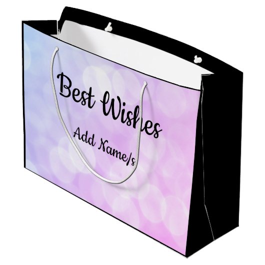 Personalisierte Gestaltung der Altersvorsorge Große Geschenktüte (Rückseite Schrägansicht)