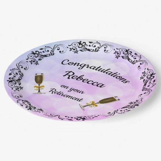 Personalisierte Gestaltung der Altersvorsorge Pappteller (Schrägansicht)