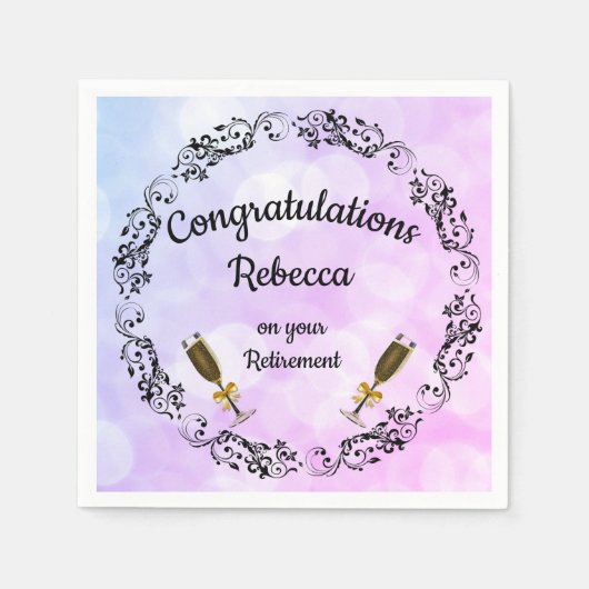 Personalisierte Gestaltung der Altersvorsorge Serviette (Vorderseite)