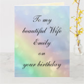 Personalisierte Gestaltung der Ehefrau Karte (Gelbe Blume)