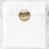 Personalisierte Gestaltung der Geburtszone Runder Aufkleber (Tasche)