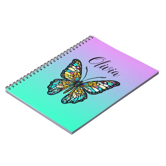 Personalisierte, gestanzte Glaskugel Notizblock (Linke Seite)